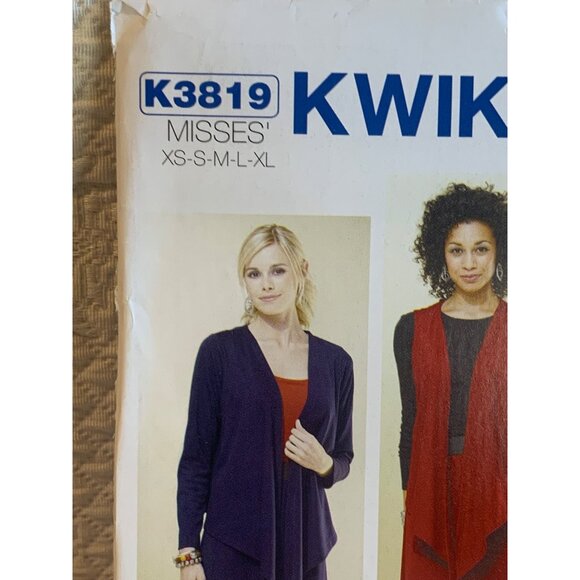 Kwik Sew Misses Dress Jacket Vest Sewing Pattern sz Xs S M L XL K3819 - uncut - Picture 2 of 6